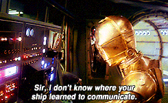 A gif of C-3PO, an early chatbot, to help with understanding chatbots