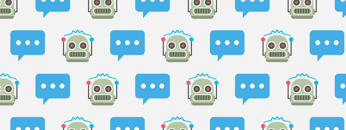 Alternating chat bubble and robot emojis representing the concept of understanding chatbots.