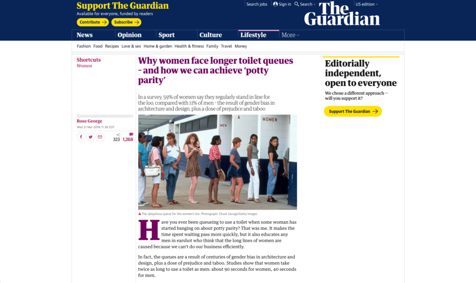Why women face longer toilet queues – and how we can achieve