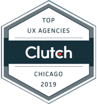 Clutch award for the #1 UX design agency in Chicago 2019