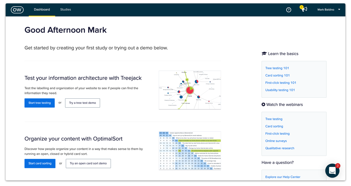 UX research tools for recruiting - optimalworkshop