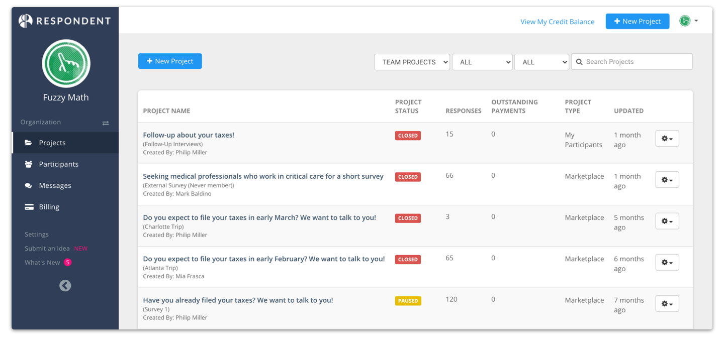 UX research tools for recruiting - respondent.io