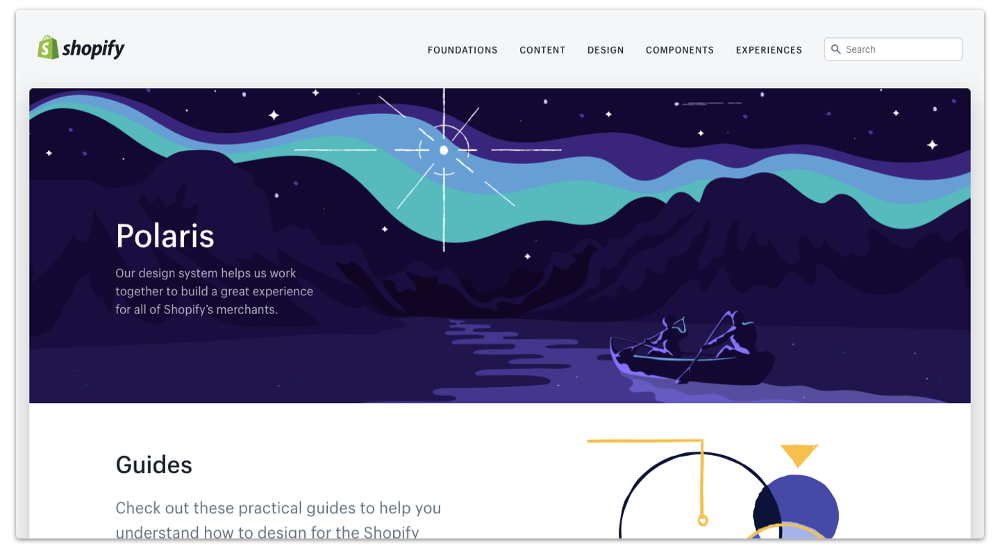 UX Design System - Shopify Polaris Screenshot