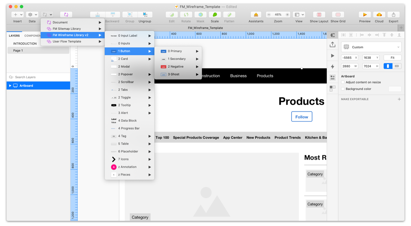 Wireframes in Sketch - Use Sketch for UX Design: The Ultimate Guide