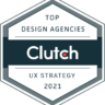 Clutch award for Top Design Agencies 2021 - UX Strategy