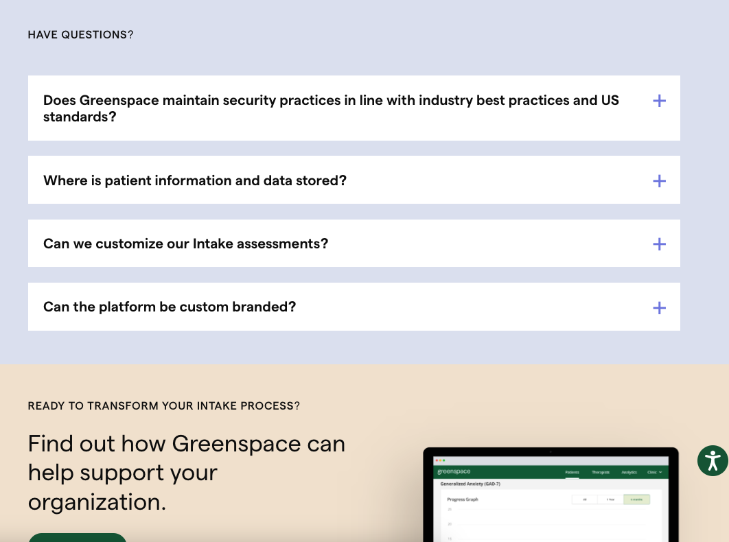 Greenspace UI, image two