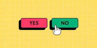 A cursor clicking on a green 'no' button, while the yes button is red. A manipulative pattern
